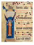 Fol 4V Detail of the Angel from Gradual  C1260 (Vellum) (Detail of 415713)