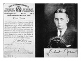 Prohibition Agent Id Card of Eliot Ness (1903-57) Dated 20th May  1927 (Litho)