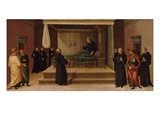 St Nicholas of Tolentino Restoring Two Partridges to Life  C1500-30 (Tempera on Wood Panel)