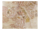 Detail of a Map of Paris Showing the Summit of Montagne Sainte-Genevieve  1664