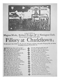 Punishment of a Counterfeiter in the Pillory at Charlestown  Published in Boston  1767