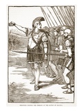 Pelopidas Leading the Thebans at the Battle of Leuctra (Litho)