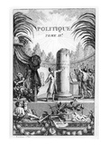 Frontispiece of ' Politique'  Tome Ii of Jean-Jacques Rousseau (Engraving)