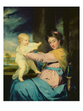 Portrait of Caroline  Duchess of Marlborough with Her Daughter Lady Caroline Spencer