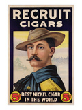 Poster Advertising Recruit Cigars  C1899 (Colour Litho)