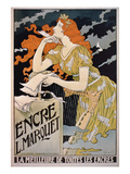 Poster Advertising 'L Marquet Ink  the Best of All Inks'  1892 (Colour Litho)
