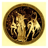 Dionysos and Satyrs  Illustration from 'Greek Vase Paintings'