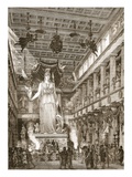 Interior of the Parthenon  Restored (Litho)