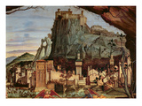Sacre Conversazione  Detail of the Town and Castle in the Background (Panel) (Detail of 84002)