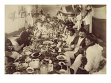 Royal Banquet at King Kalakana's Boat House  C1875 (Sepia Photo)