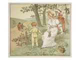 Walking to Mousey's Hall  Illustration from 'A Frog He Would A-Wooing Go'