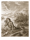 Glaucus Turned into a Sea-God  1731 (Engraving)