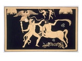 Hercules in Combat with the Centaur Chiron  Published 1808-10 (Colour Litho)