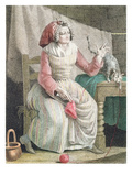 Madame Sans Culotte  C1789 (Colour Litho)