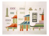 Chinese Pagoda Design (Colour Litho)