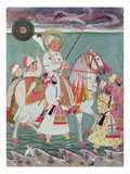 Portrait of Maharajah Ajit Singh of Jodhpur (1678-1724) (Gouache on Paper)