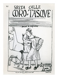 Short-Haired Girl of Twelve Years Herding Llamas (Woodcut)