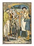 The Knighting of Don Quixote  Illustration from 'Don Quixote of the Mancha' Retold by Judge Parry