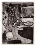 Illustration from 'La Maison Tellier' by Guy De Maupassant (1850-93) Engraved by Maurice Potin 1933