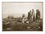 King Peter of Serbia at the Front (Sepia Photo)