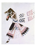 Costume Design from Le Dieu Bleu  1911 (Colour Litho)