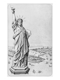 The Statue of Liberty  New York  C1885 (Engraving) (B/W Photo)