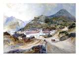 The Village of Angangueo  Mexico  1883 (W/C on Paper)