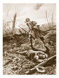 Private TG Turrall Guarding a Wounded Officer and Holding His Ground Amid Machine-Gun Fire
