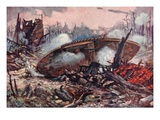 Captain AM Inglis Brings His Tank Forward over Very Difficult Ground
