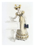 Evening Dress  Fashion Plate from Ackermann's Repository of Arts (Coloured Engraving)