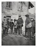 School Children from Alsace  1915 (B/W Photo)