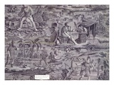 Robinson Crusoe  from a Design by F Pieters  C1815-20 (Roller-Printed Cotton)