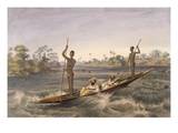 Zanjueelah  the Boatman of the Rapids  from 'The Victoria Falls  Zambesi River'  Pub 1865