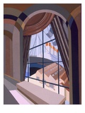 Large Window with a Seat  from 'Relais'  C1920S (Colour Litho)