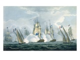 Hms Sirius  Captain Rowse Engaging a French Squadron Off the Mouth of the Tiber  17th April  1806