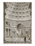 Interior of the Pantheon at Rome (Restored) (Litho)