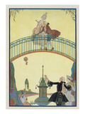 Love on the Bridge  Illustration for 'Fetes Galantes' by Paul Verlaine (1844-96) 1928