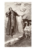 Ler and the Swans  Illustration from 'Celtic Myth and Legend' by Charles Squire  1905 (Litho)