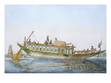 Badjera  a Cabined River Craft with a Large Paddle Rudder