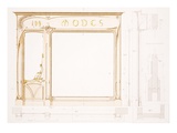 Design for a Fashion Shop Front  Illustration from 'Menuiserie D'Art Nouveau' Published C1900