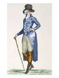 Master of the Royal House in an Elaborate Blue Coat  Engraved by Le Beau  Plate No256