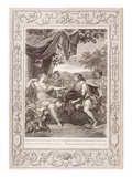Meleager Presents the Boar's Head to Atalanta  1731 (Engraving)