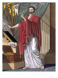 Quaestor  Illustration from 'L'Antique Rome'  Engraved by Labrousse  Published 1796 (Colour Litho)