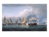 Destruction of the French Frigates L'Arianne and L'Andromache  Engraved by T Sutherland