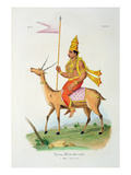 Vayu  Engraved by C De Motte (1785-1836) (Colour Litho)