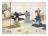 Offerings of Food (Colour Woodblock Print)