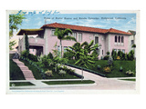 Home of Buster Keaton and Natalie Talmadge in Hollywood  1930 (Colour Litho)