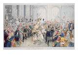 The Easter Procession of the Sacred Fire in Jerusalem  1895 (Colour Litho)