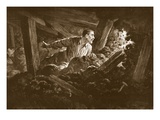 Sapper W Hackett Refuses to Leave a Comrade Who Was Lying Seriously Injured in a Mine Gallery