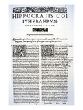 Extract of the Hippocratic Oath in Latin and Greek  1588 (Vellum)